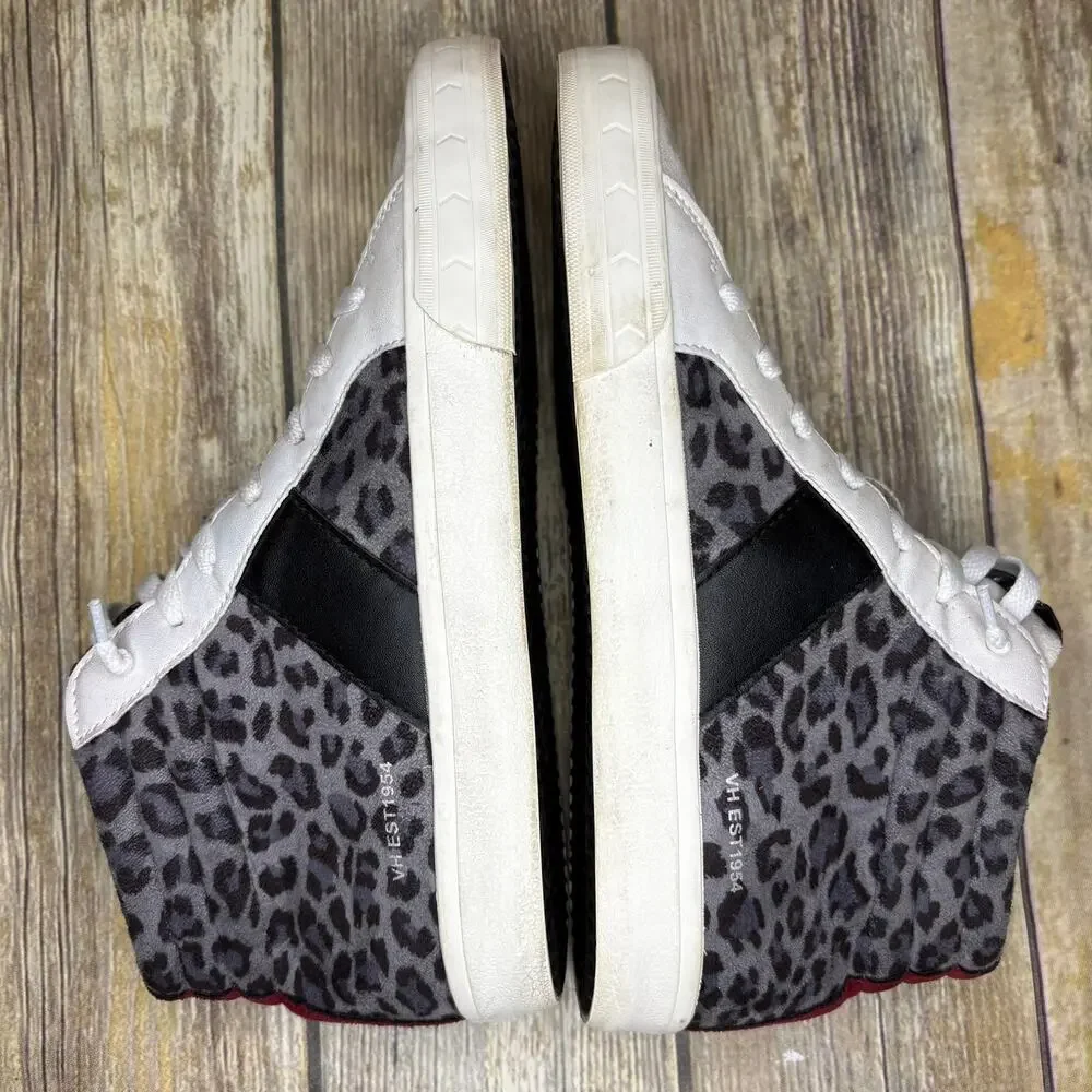 Vintage Havana Daniella Grey Cheetah High Tops Womens Sz‎ 10